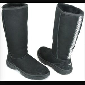 UGG Black Ultimate Tall Braid Boot